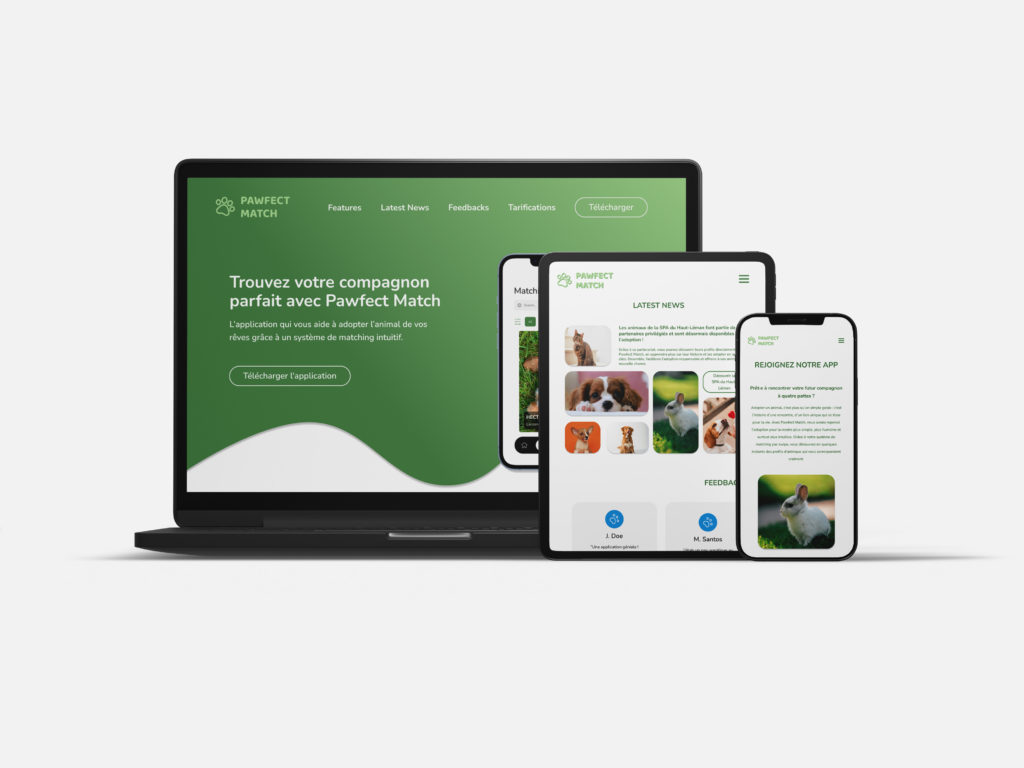 Product website PawfectMatch